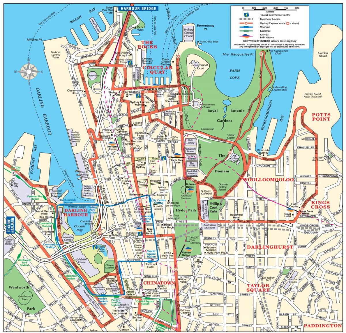 de la ciudad de sydney mapa