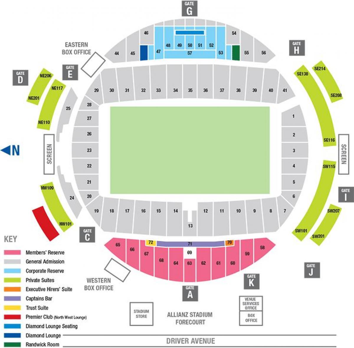 Allianz stadium mapa Allianz asientos de estadio de mapa (Australia) Allianz stadium mapa Allianz asientos de estadio de mapa (Australia)