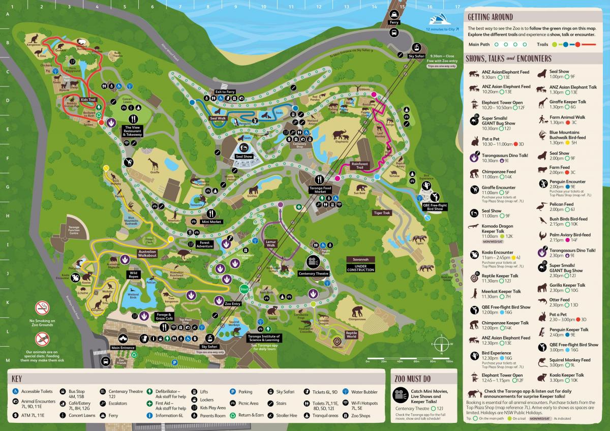 sydney zoo mapa