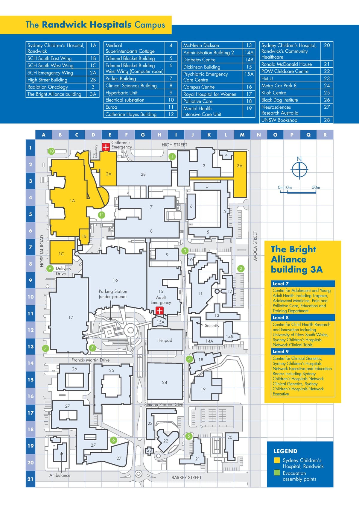 hospital de niños de sidney randwick mapa