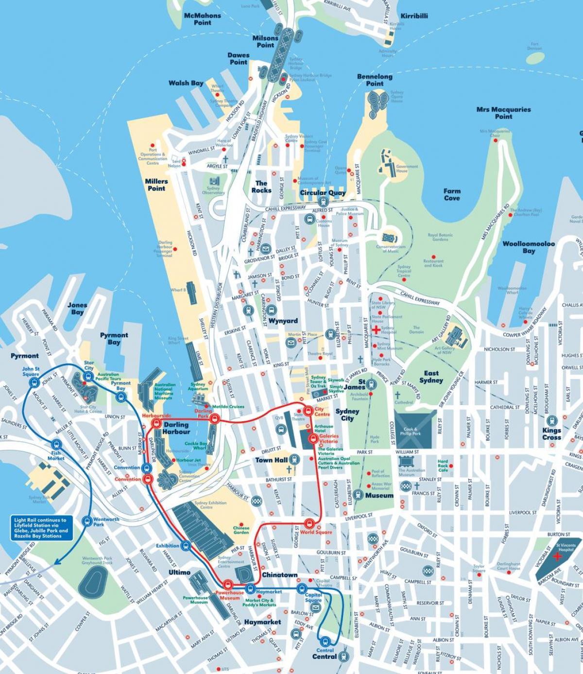 mapa de la ciudad de sydney