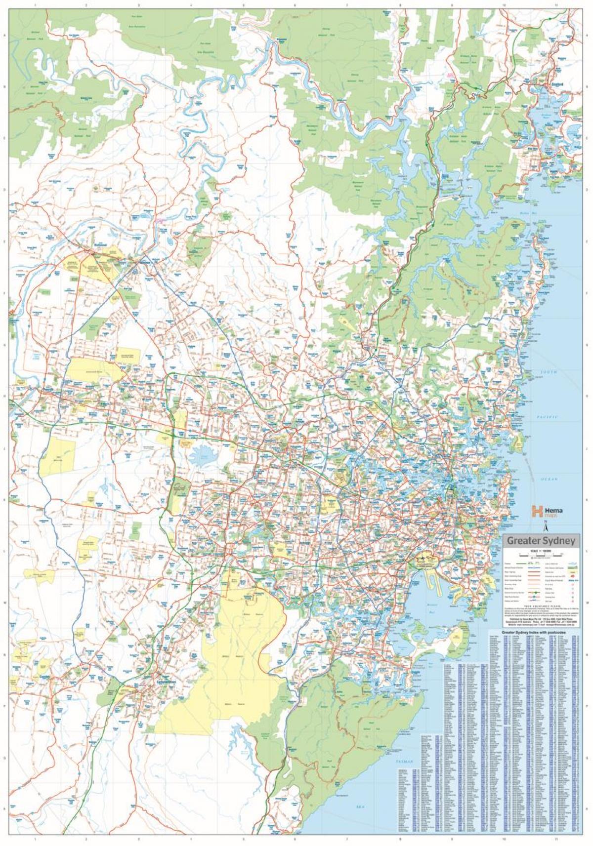 mapa de sydney regiones