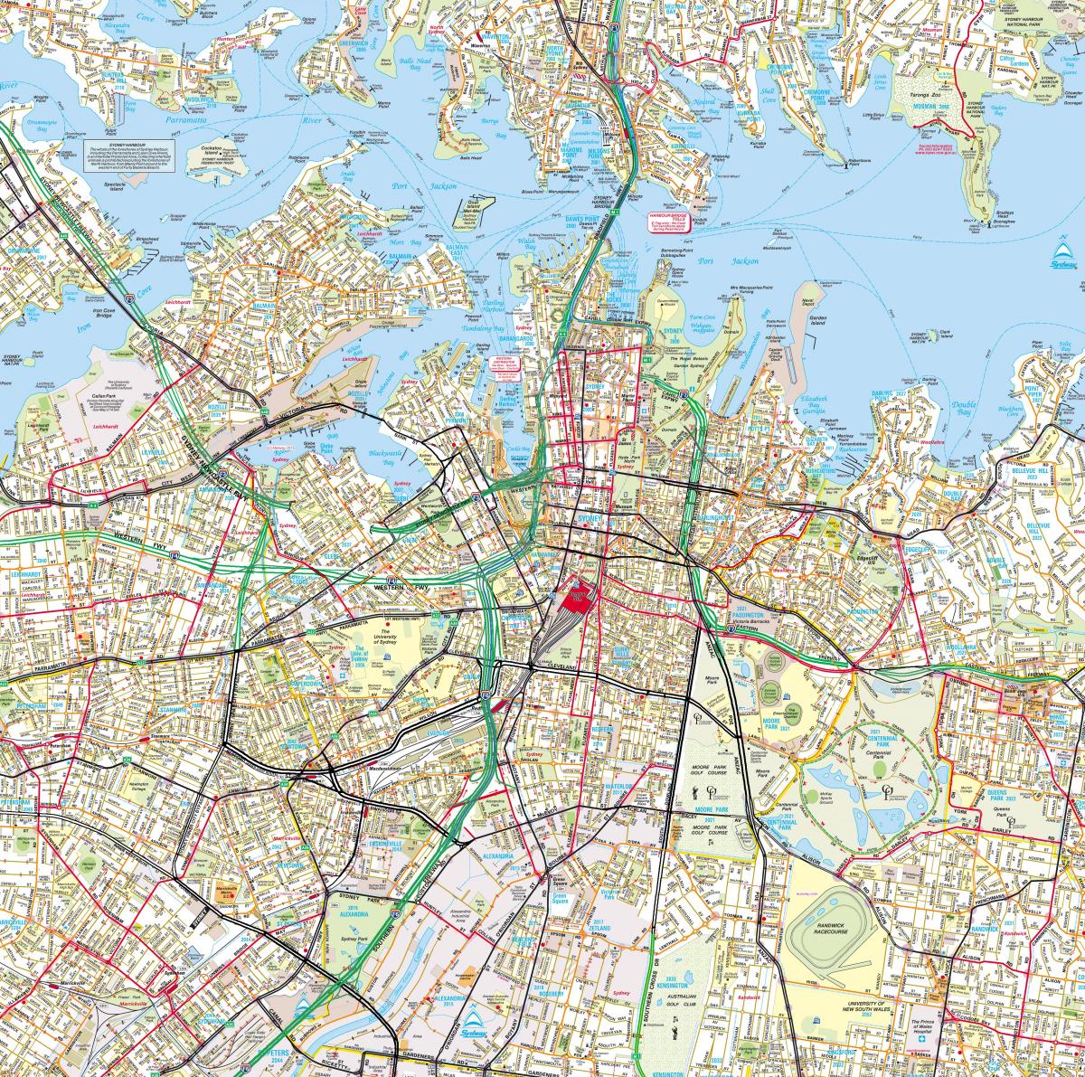 mapa de carreteras de sydney