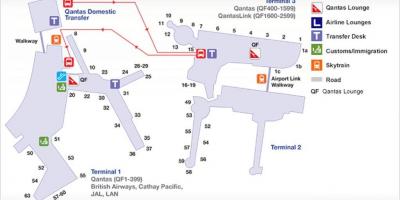 Mapa de aeropuerto de sydney