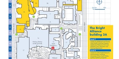 Hospital de niños de sidney randwick mapa