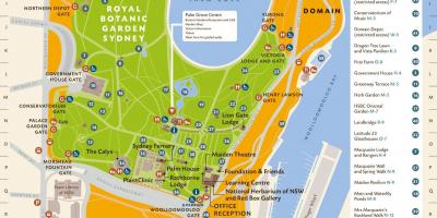 Real jardín botánico de sídney mapa