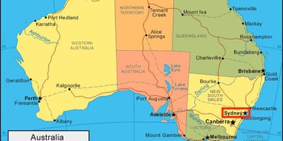 Mapa de Sydney de australia