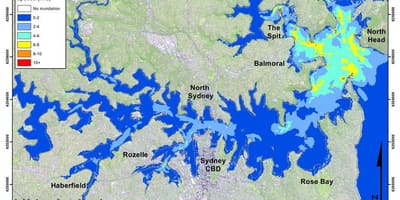 Mapa de inundación de sydney
